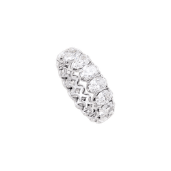 Bague Alliance en or blanc et diamants