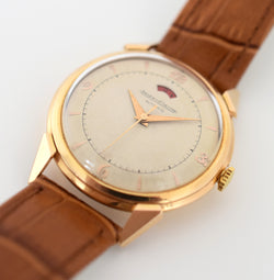 Montre JAEGER-LECOULTRE "Power Reserve 40h" en or rose et cuir