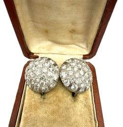 Boucles d'oreilles Dormeuses en or blanc et diamants