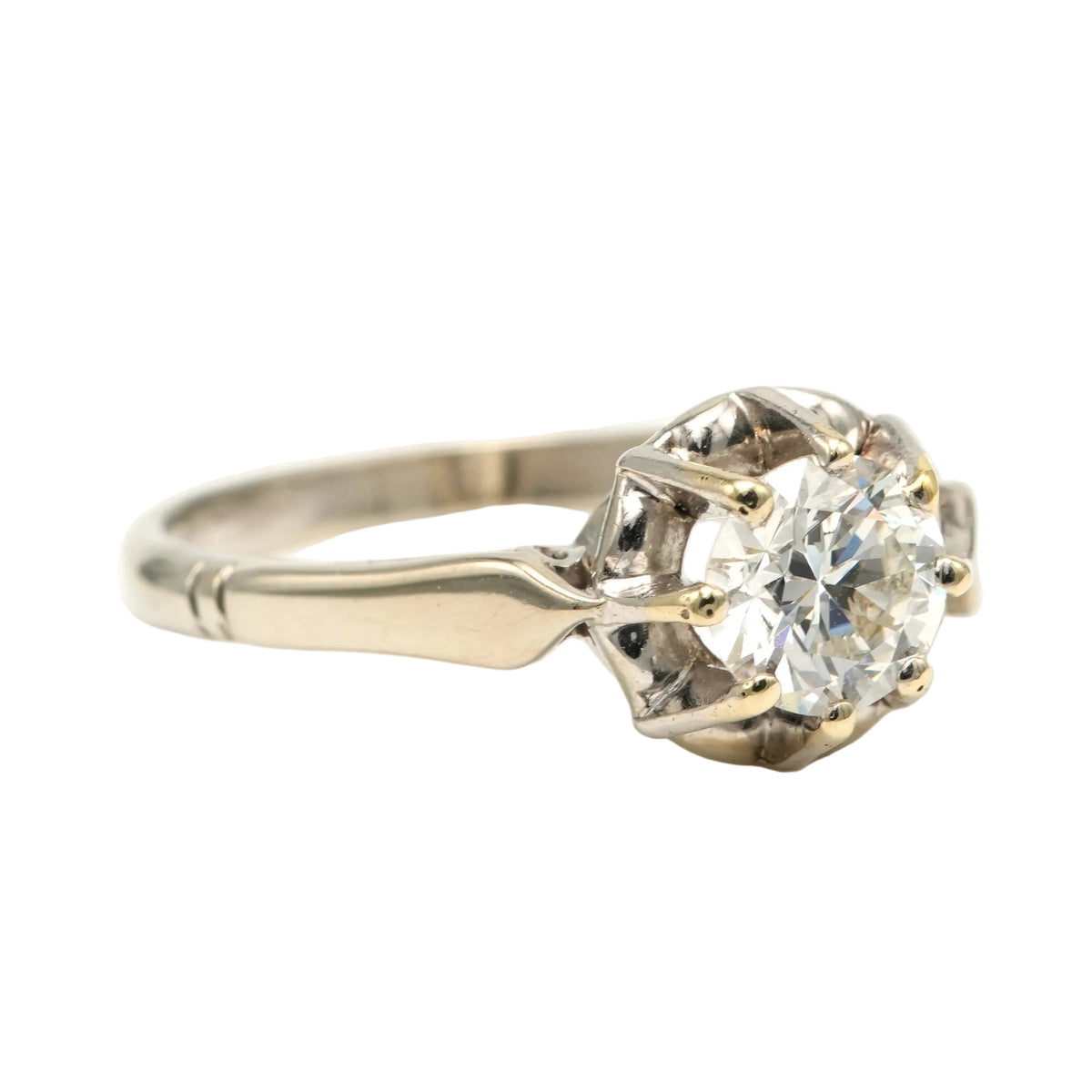 Bague Solitaire en or blanc et diamant