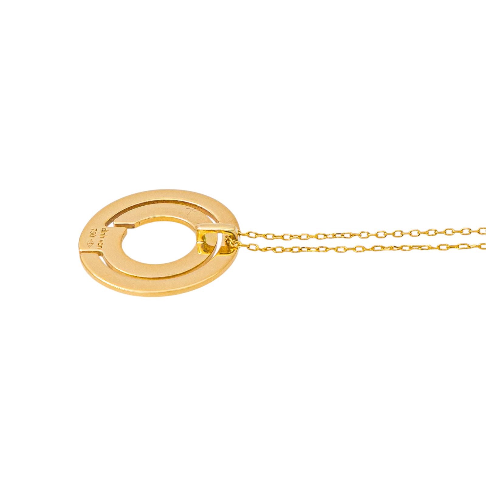 Dinh Van Collier Pendentif Seventies Or jaune