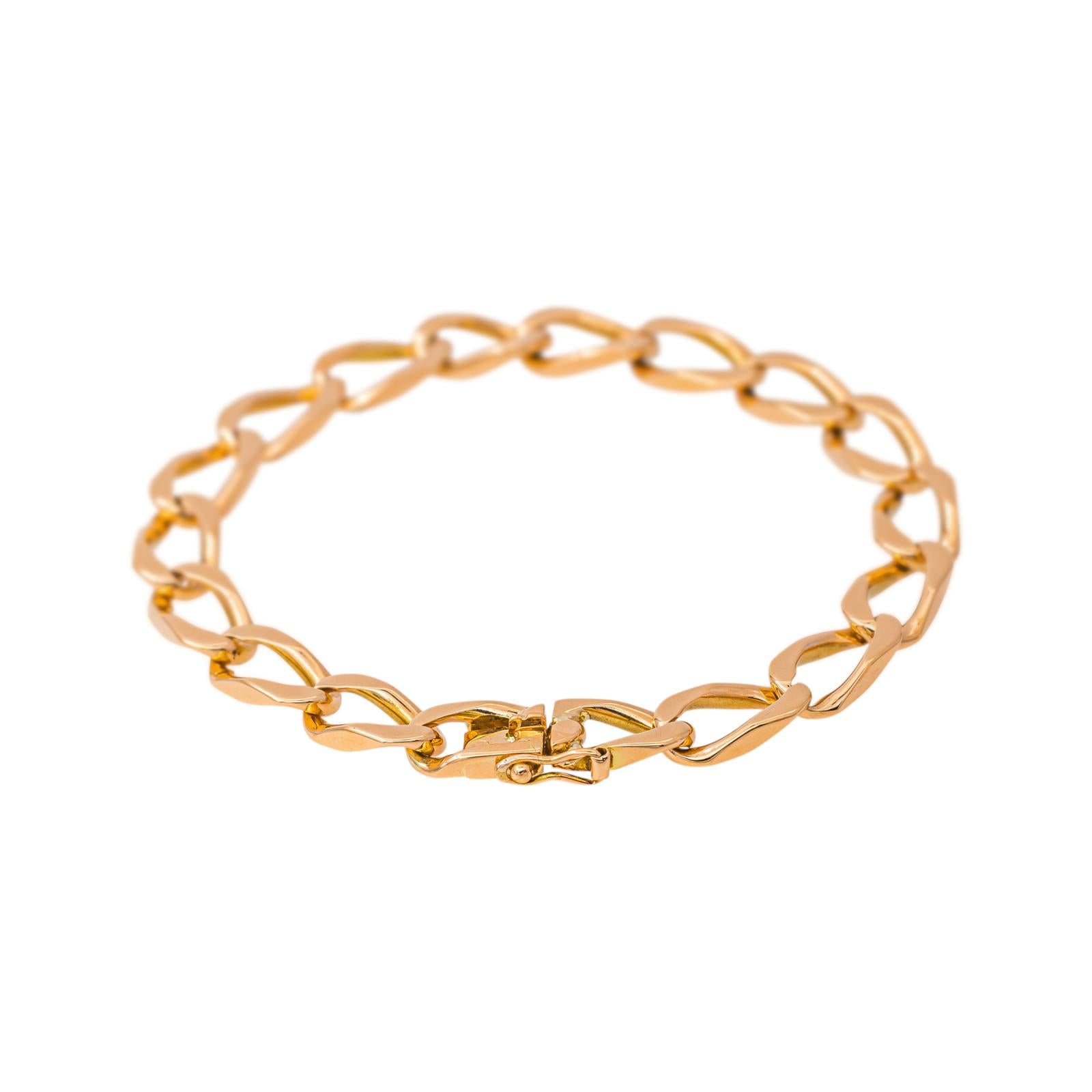 Bracelet Maille Gourmette Or rose