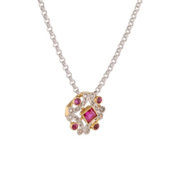 Collier Pendentif en or blanc et diamants