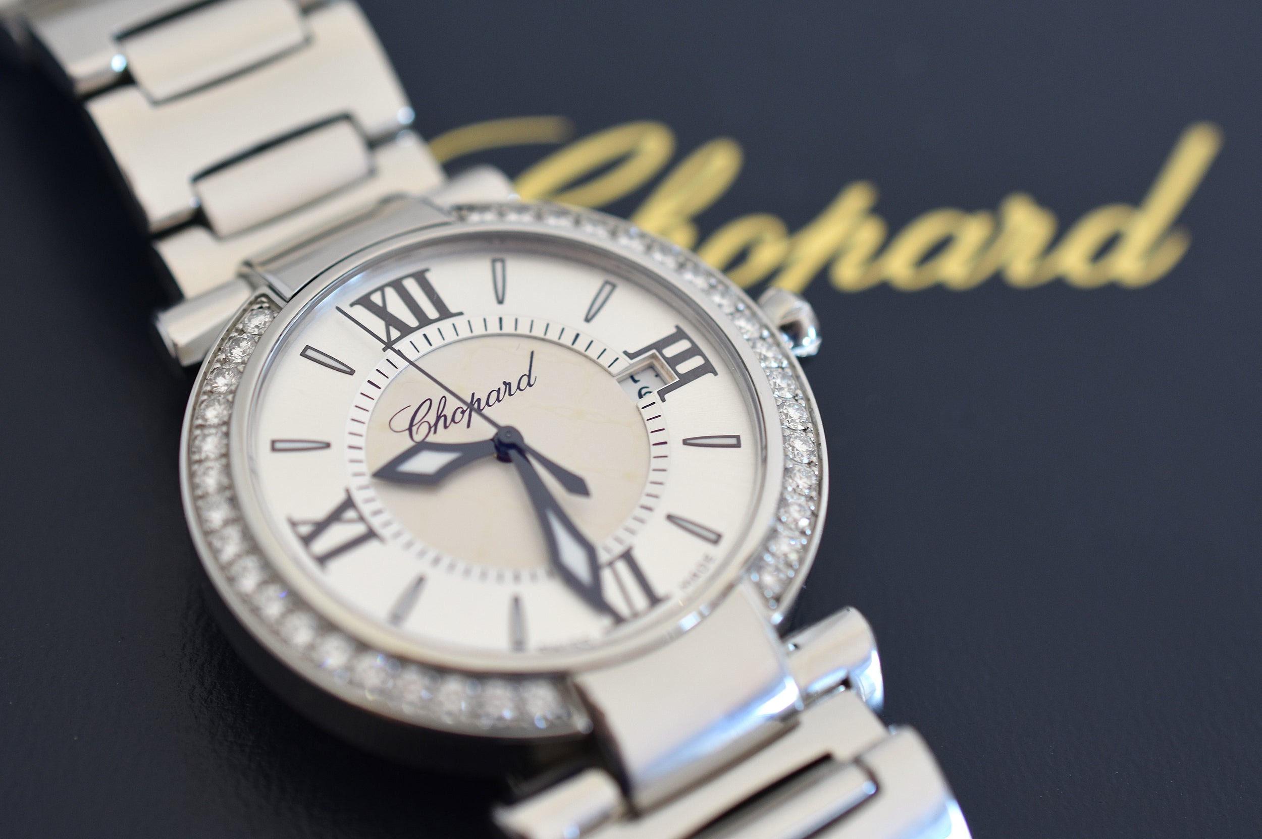 Montre CHOPARD "Impériale" en acier, améthyste et diamants