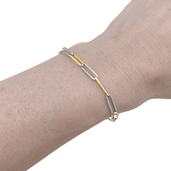 Bracelet Dinh Van vintage, deux ors.