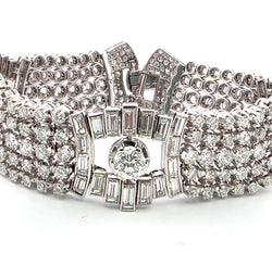 Bracelet en platine et diamants