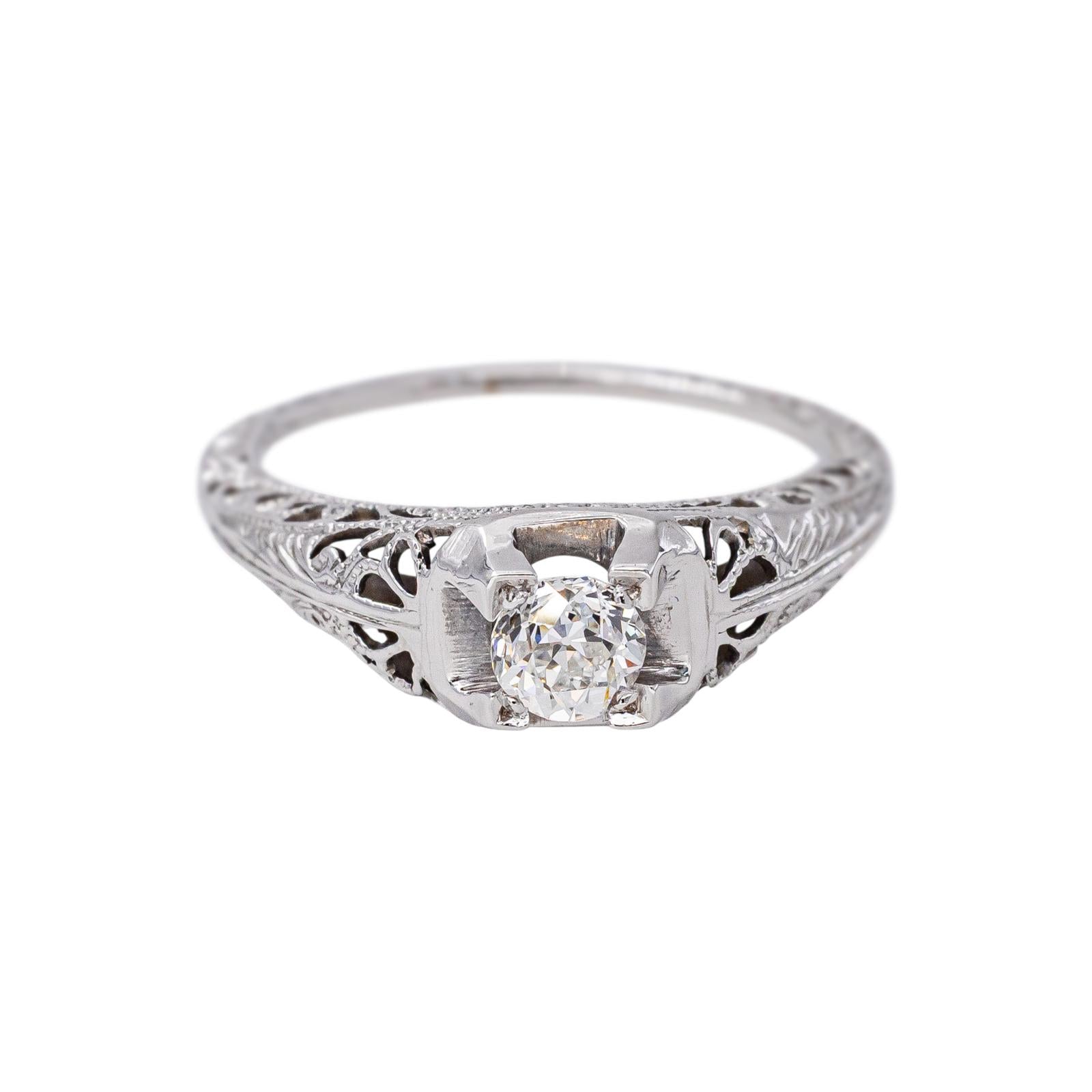 Bague Solitaire Or blanc Diamant
