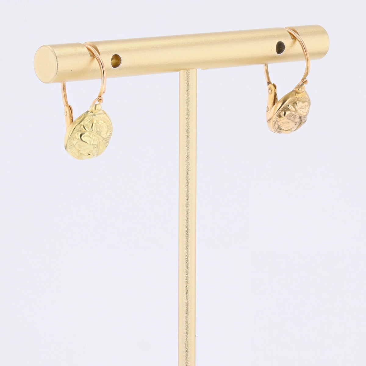 Boucles d'oreilles Dormeuses en or jaune et or rose