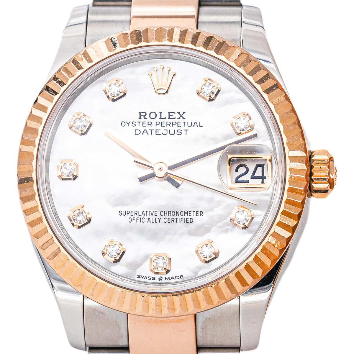 Rolex Montre Datejust Or rose Nacre