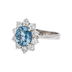 Bague  Pompadour Or blanc  Saphir