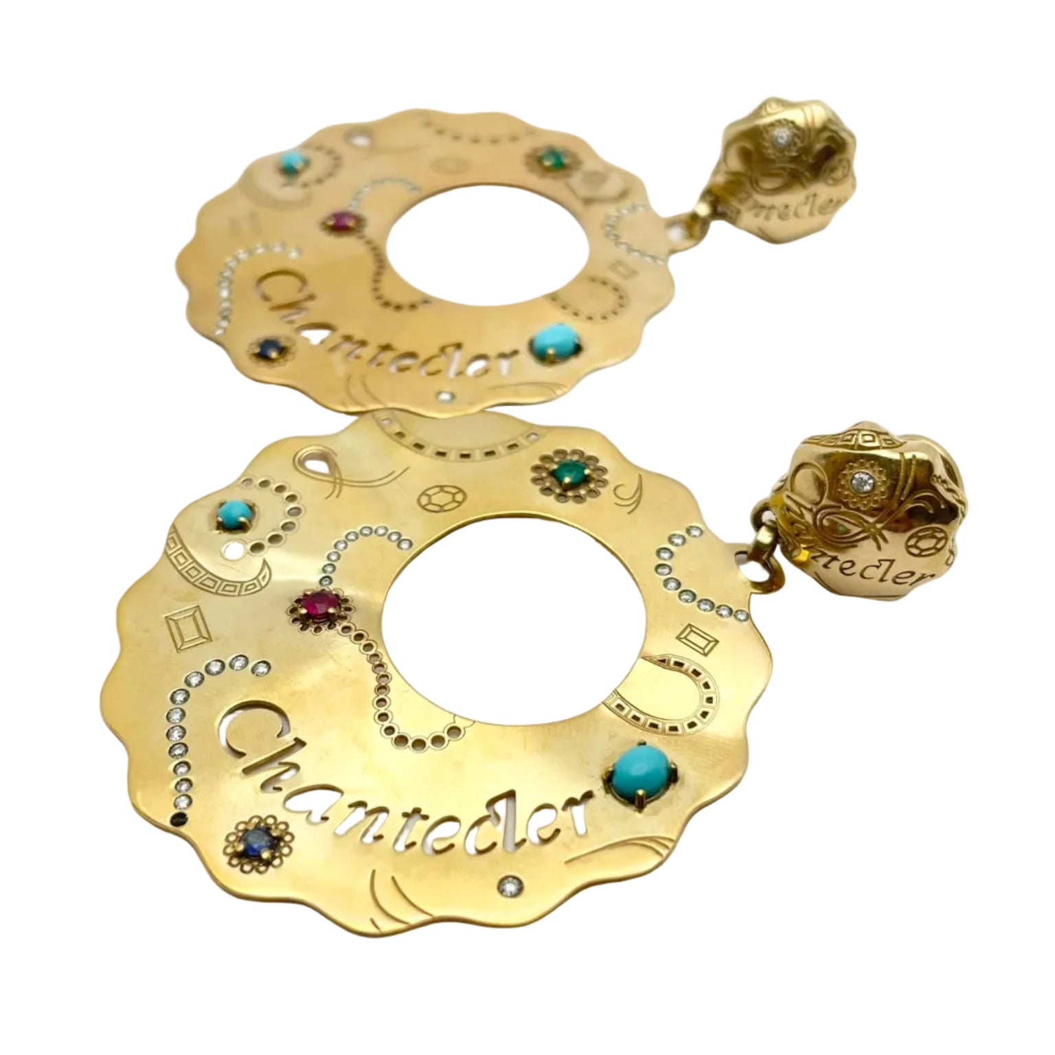 Boucles d'oreilles Pendantes CHANTECLER en or jaune