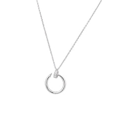 Collier Pendentif CARTIER "Just un Clou" en or blanc et diamants