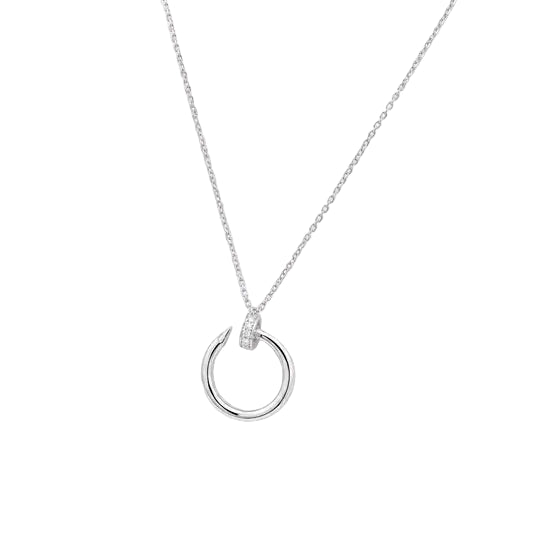 Collier Pendentif CARTIER "Just un Clou" en or blanc et diamants