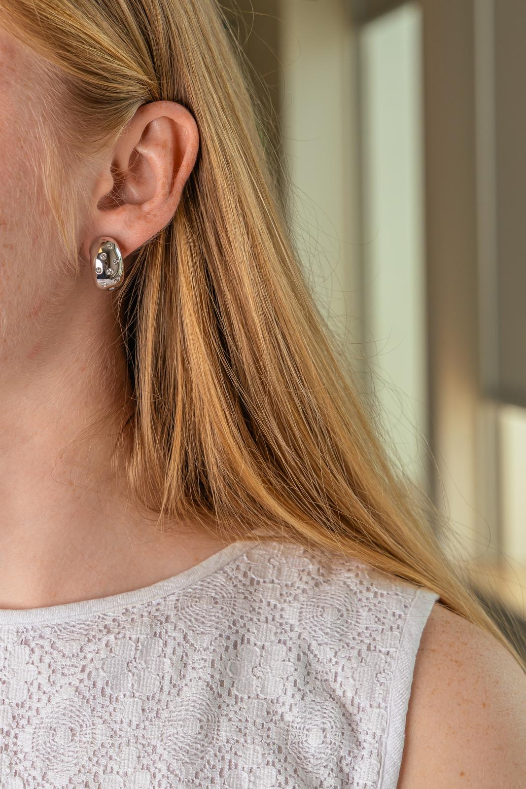 Boucles d'oreilles Or blanc Diamant