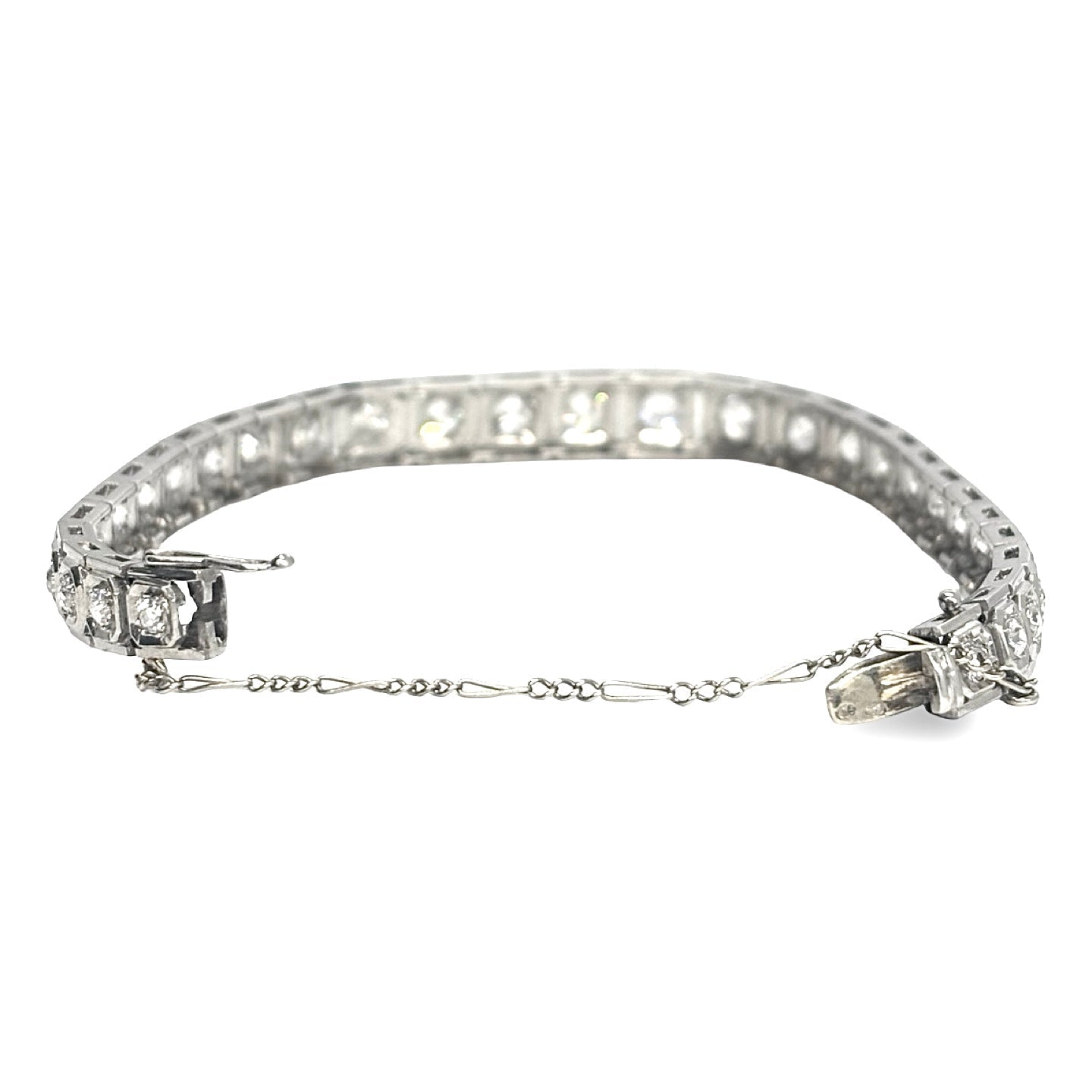 Bracelet Ligne en or blanc et diamants