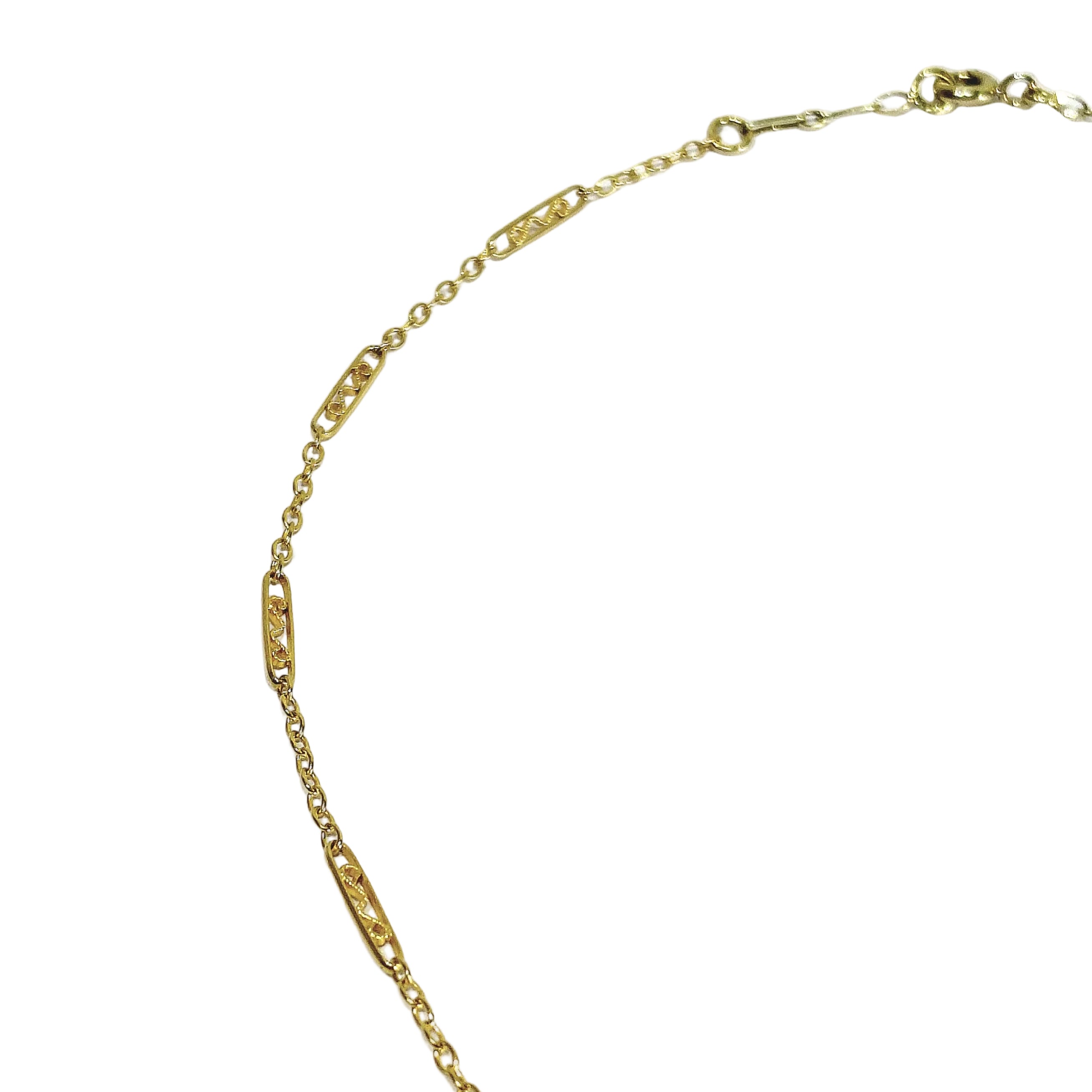 Collier Draperie en or champagne et perles