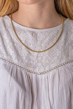 Collier Maille Corde Or jaune