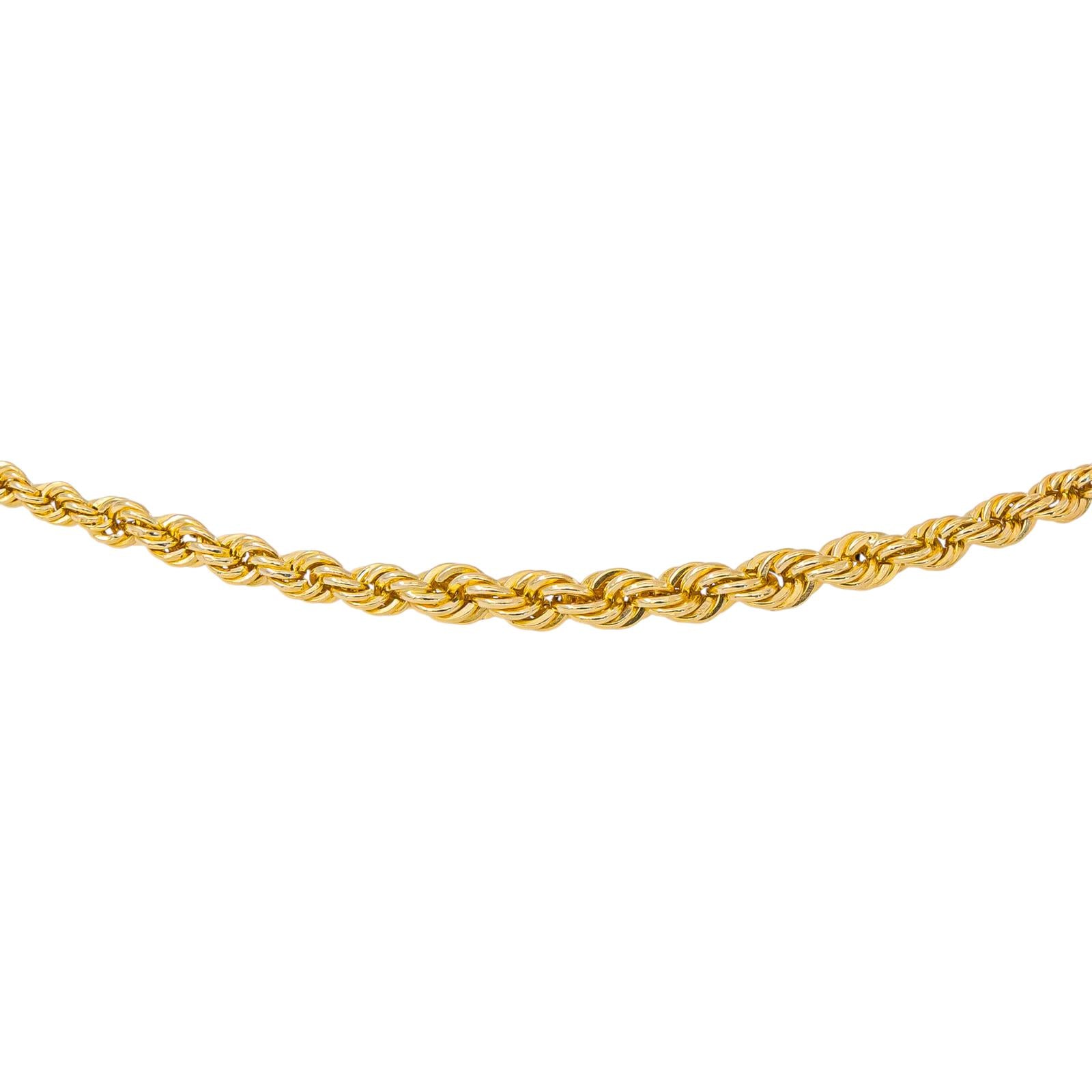 Collier Maille Corde Or jaune