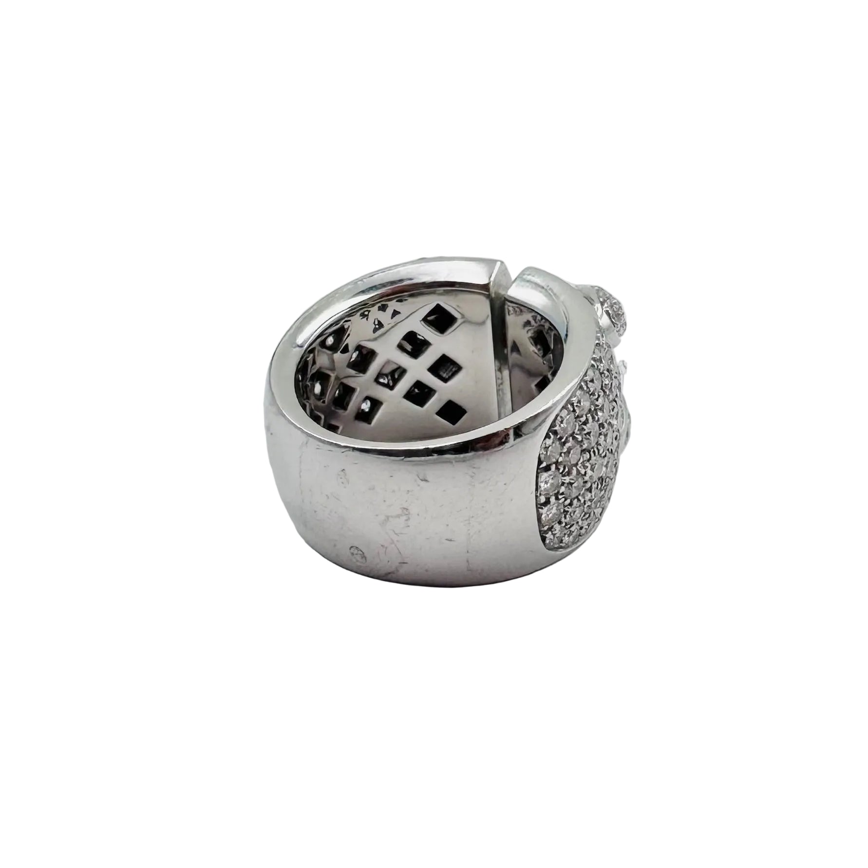 Bague Bandeau CHAUMET "Liens XL" en or blanc et diamants