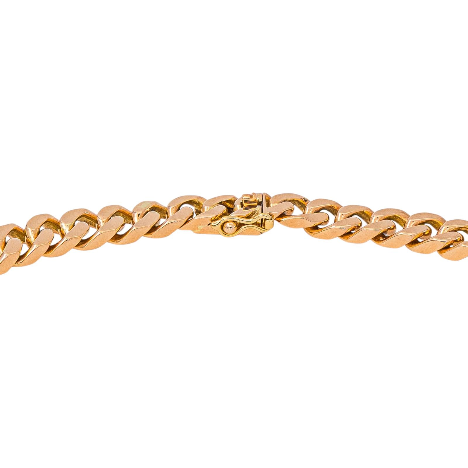 Collier maille Gourmette Or rose