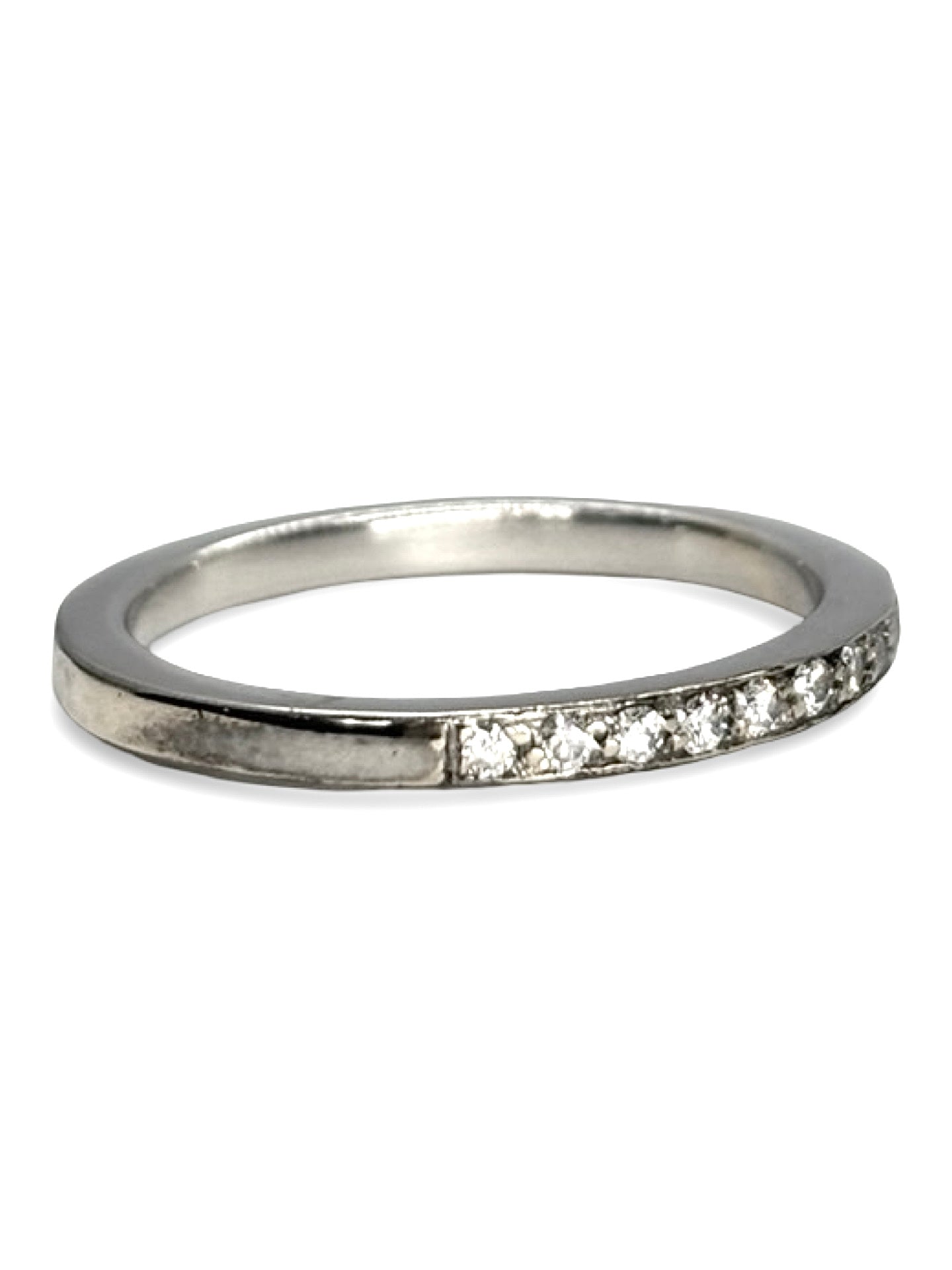 Bague Alliance en or blanc et diamants