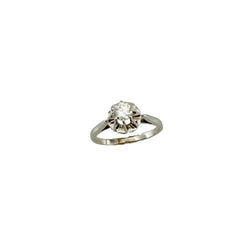 Bague Solitaire en or blanc et diamant