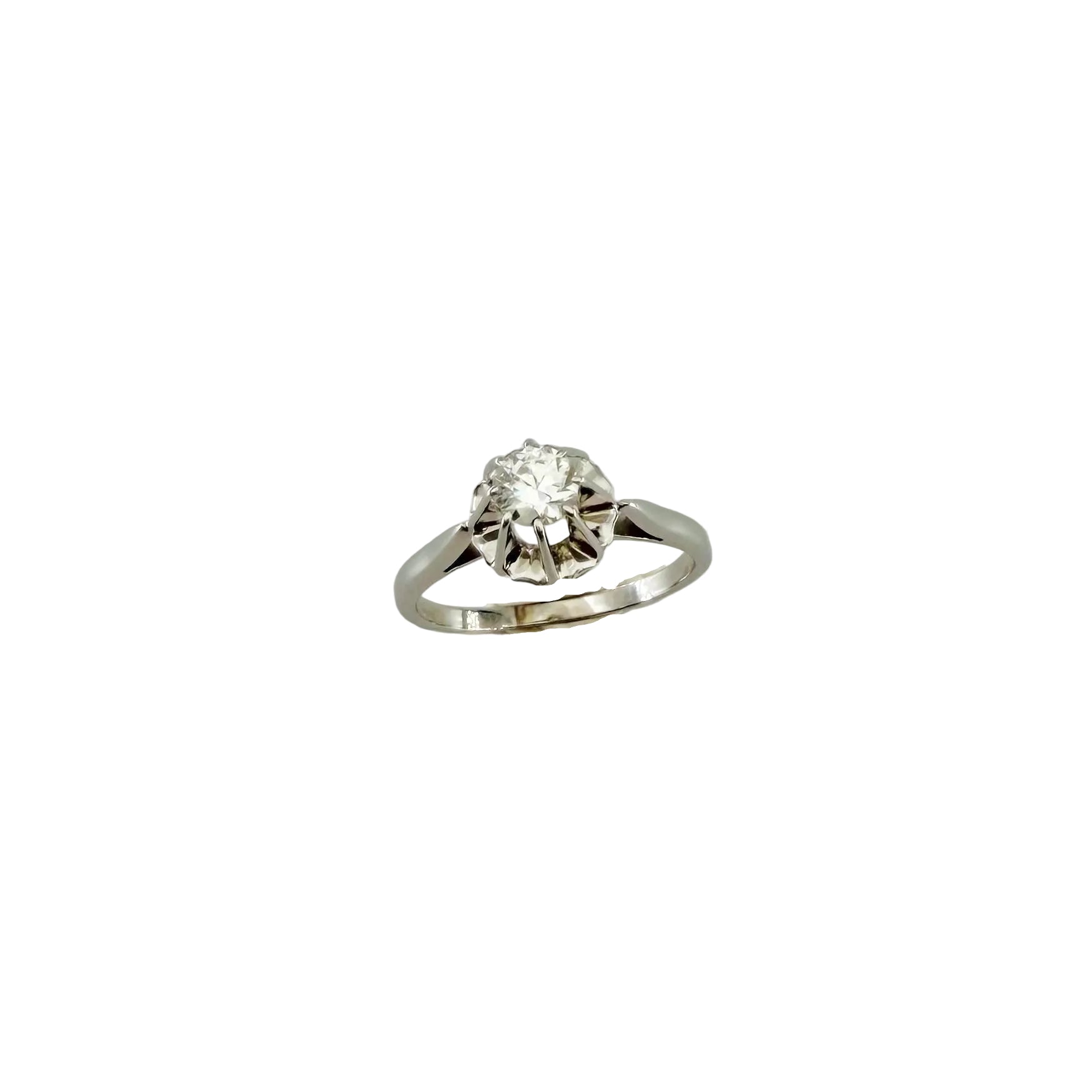 Bague Solitaire en or blanc et diamant