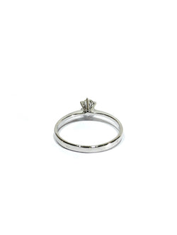 Solitaire en or blanc et diamant