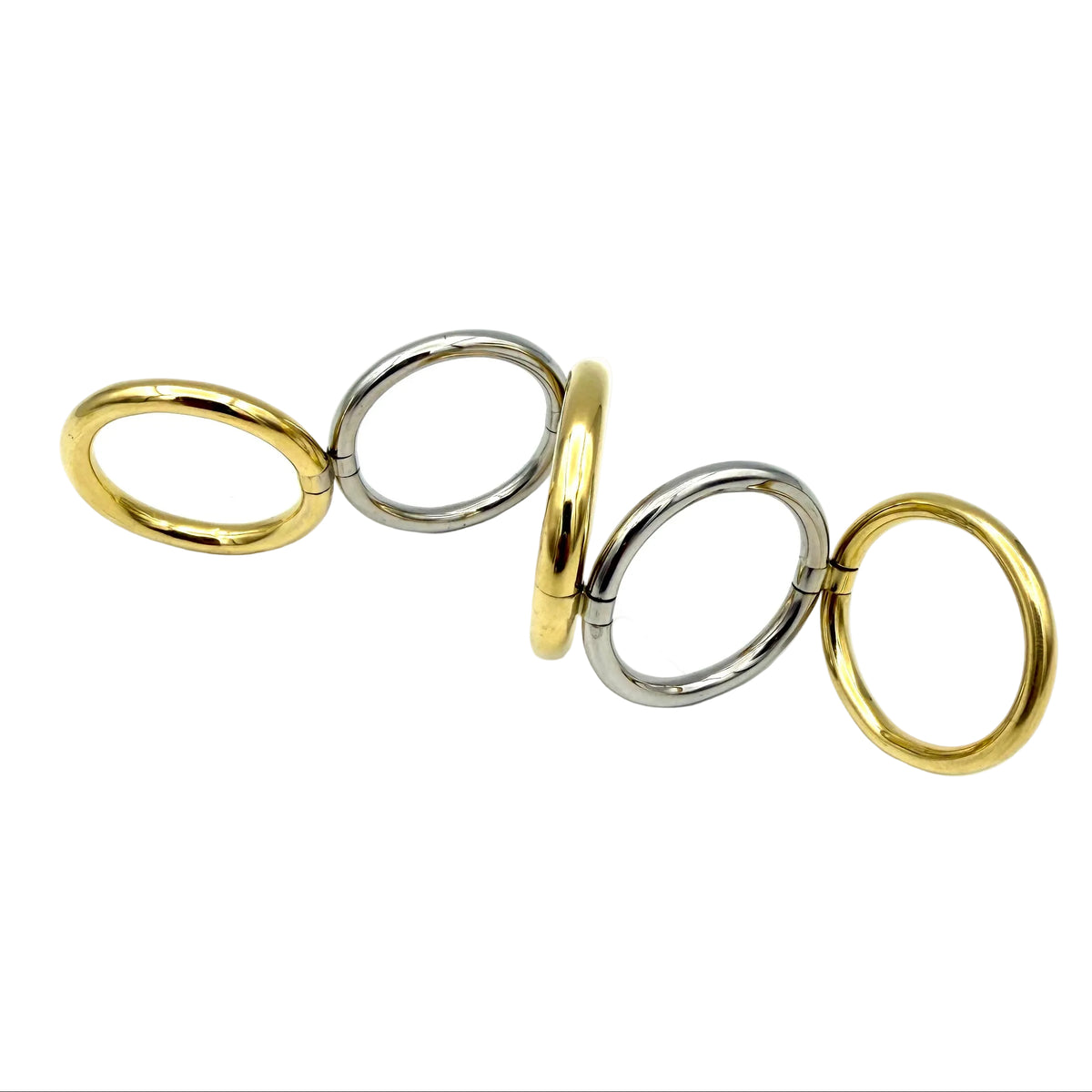 Bague POMELLATO "Tubolare" en or blanc et or jaune