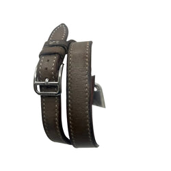 Montre HERMÈS "Cape Cod" PM en acier et cuir