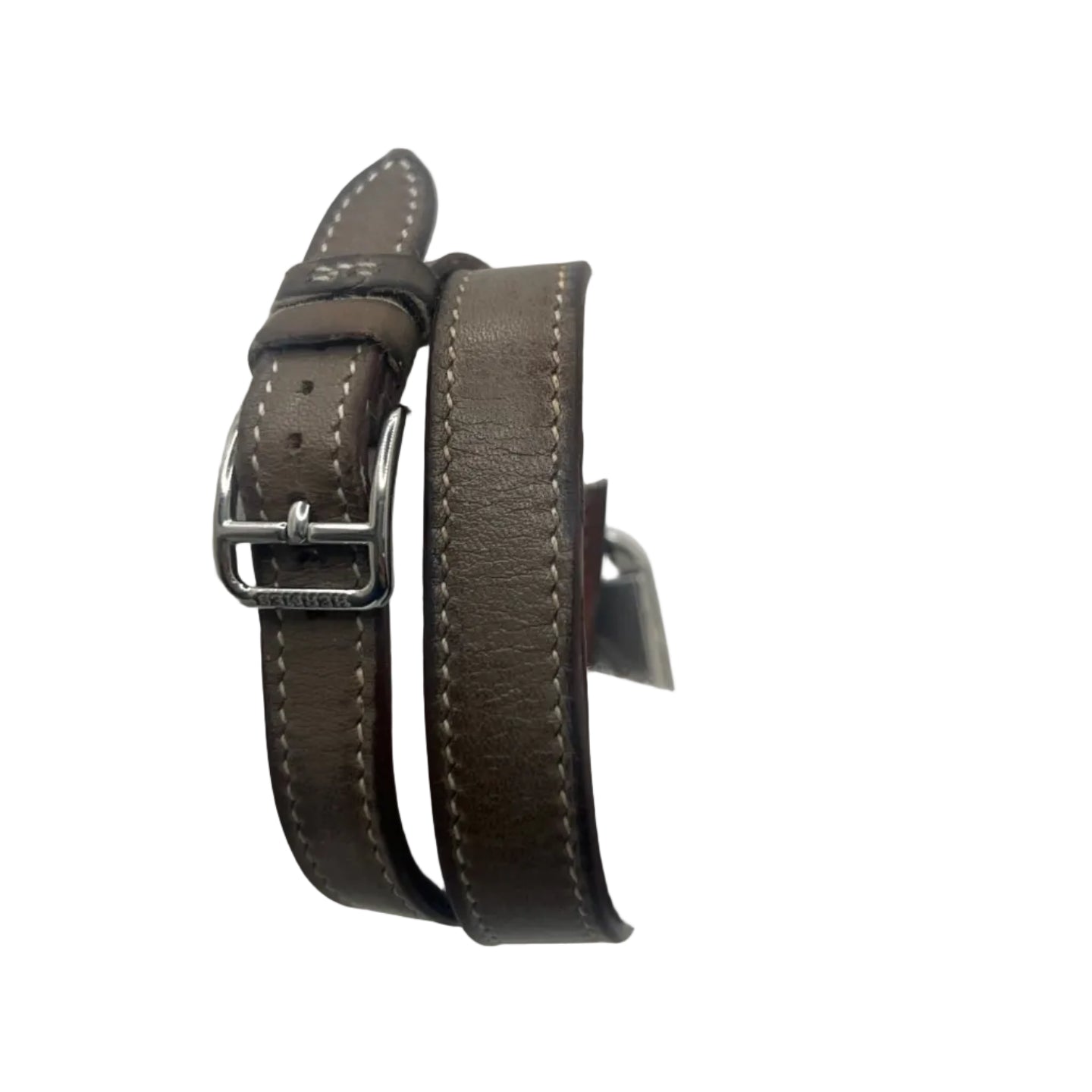 Montre HERMÈS "Cape Cod" PM en acier et cuir