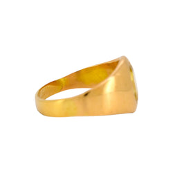 Bague Chevalière en or jaune et saphir