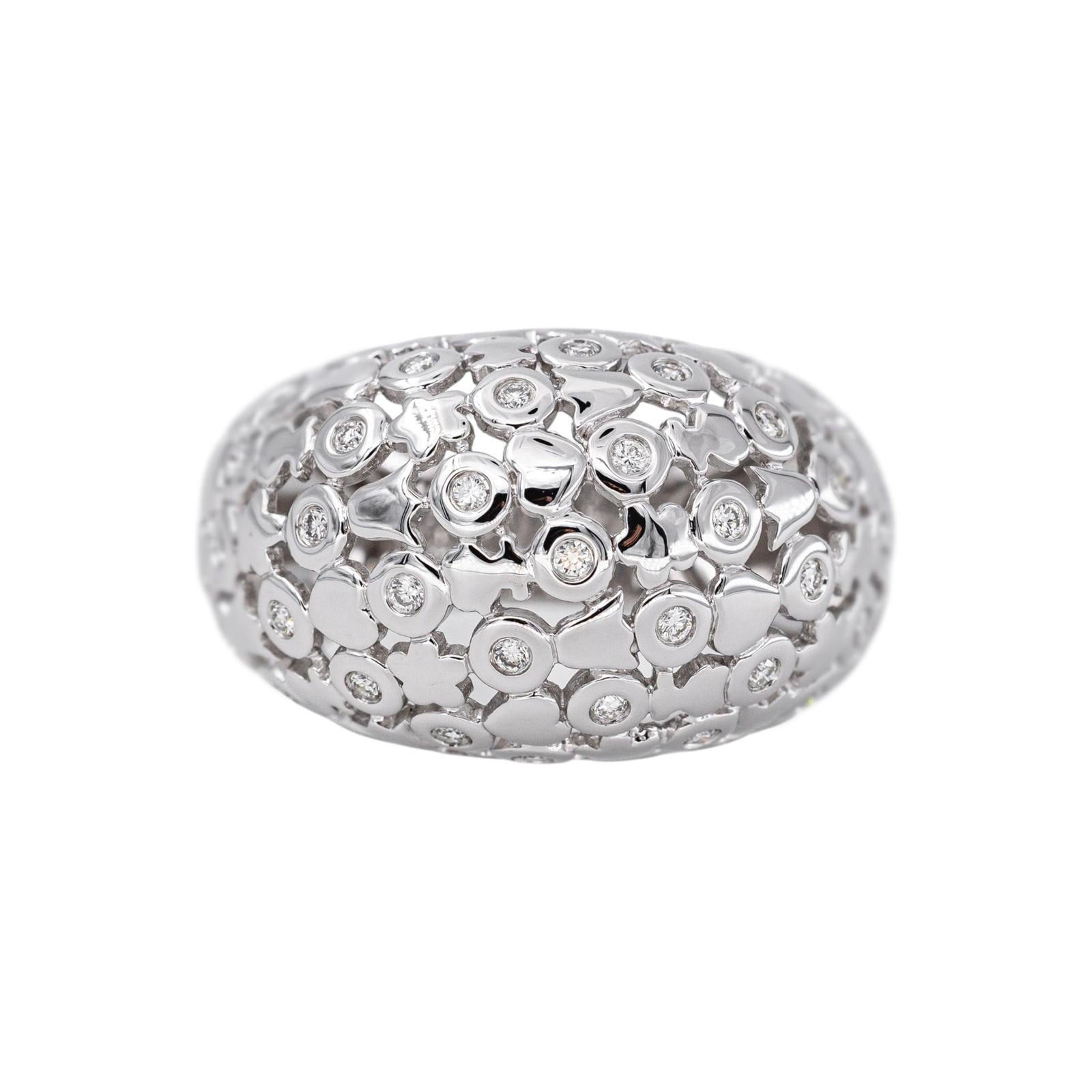 Bague Dôme Or blanc Diamant