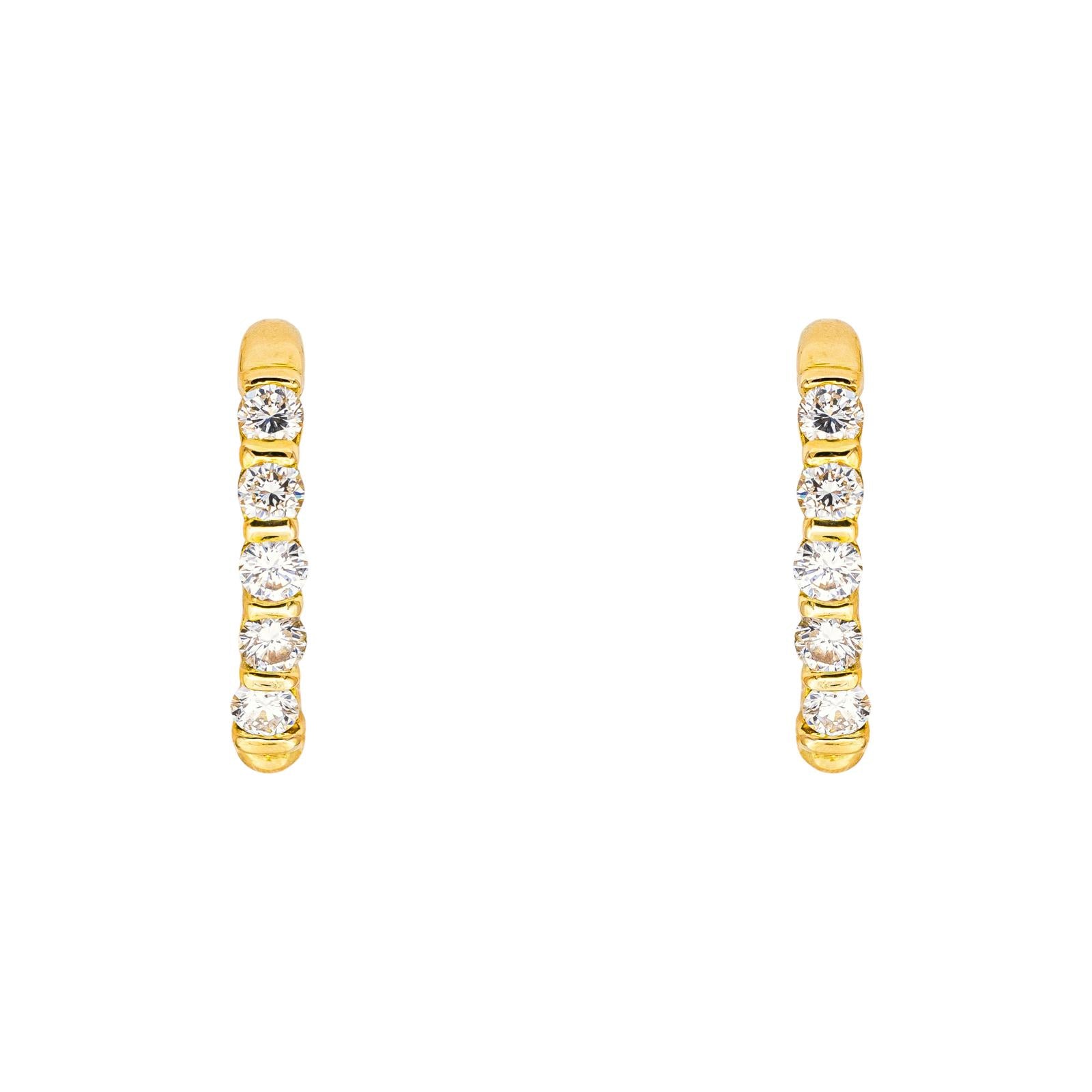 Boucles d'oreilles Or jaune Diamant
