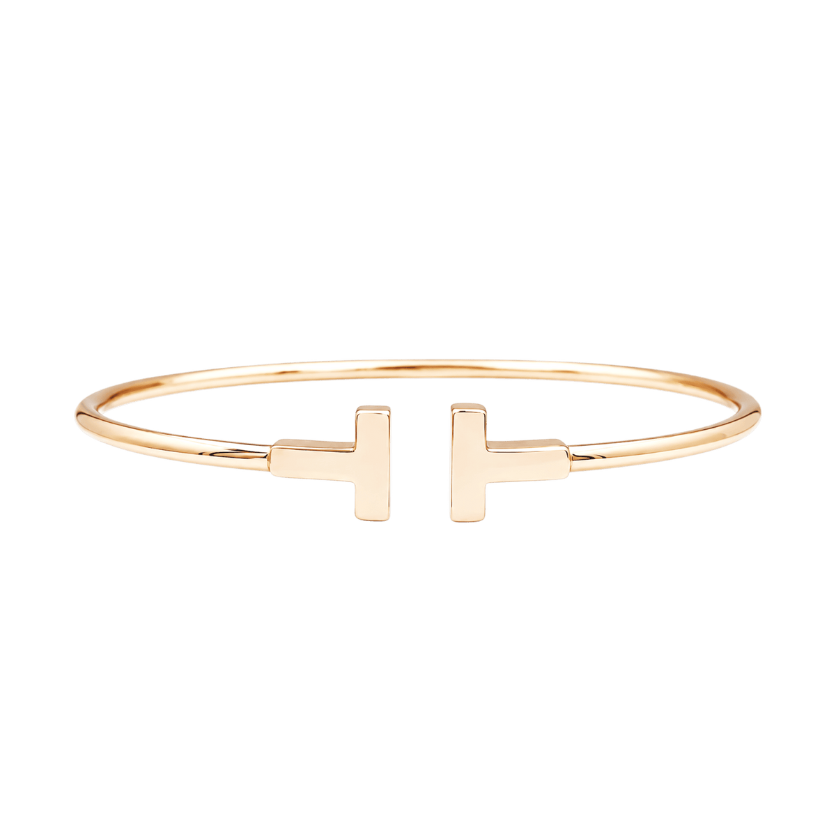 Bracelet Tiffany & Co., collection "Tiffany T", modèle «Wire », or rose.