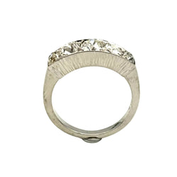 Bague Jarretière en or blanc et diamants