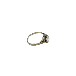 Bague Solitaire en or blanc et diamants
