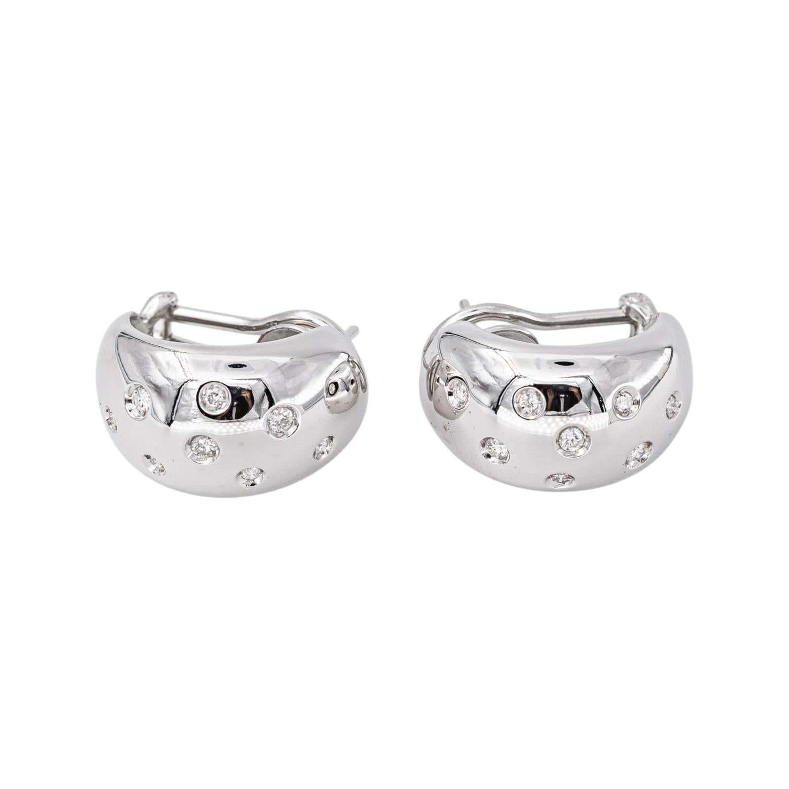 Boucles d'oreilles Or blanc Diamant
