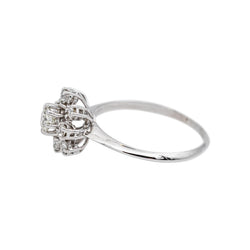 Bague Marguerite Or blanc Diamant