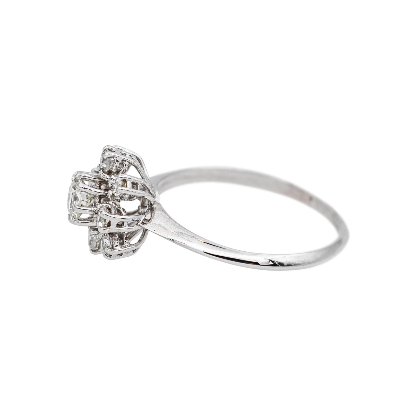 Bague Marguerite Or blanc Diamant