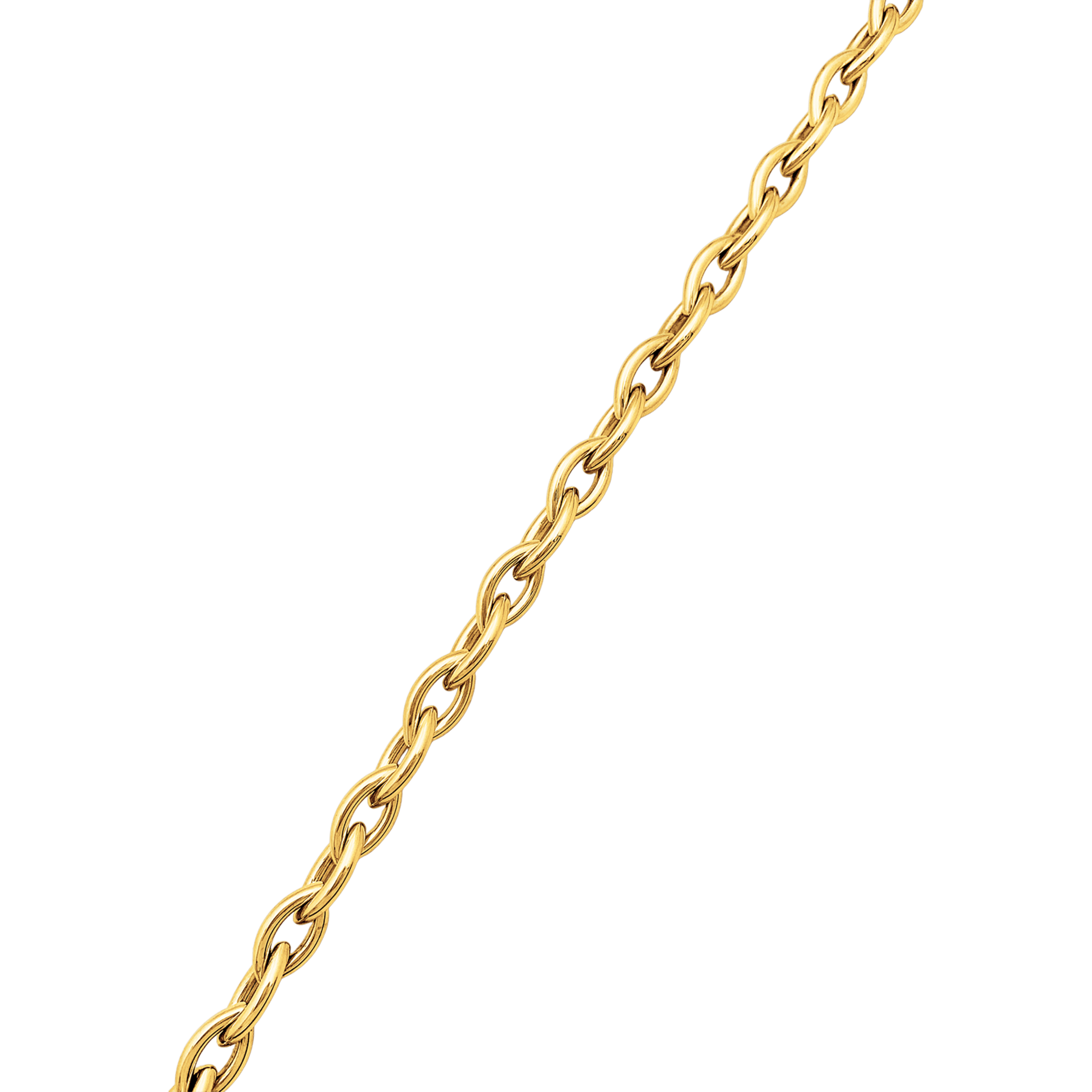 Bracelet Poiray, or jaune maillons navettes.