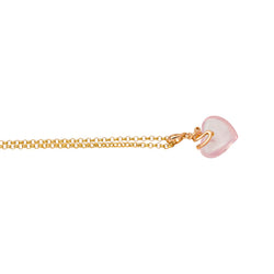 Collier Or jaune Quartz rose