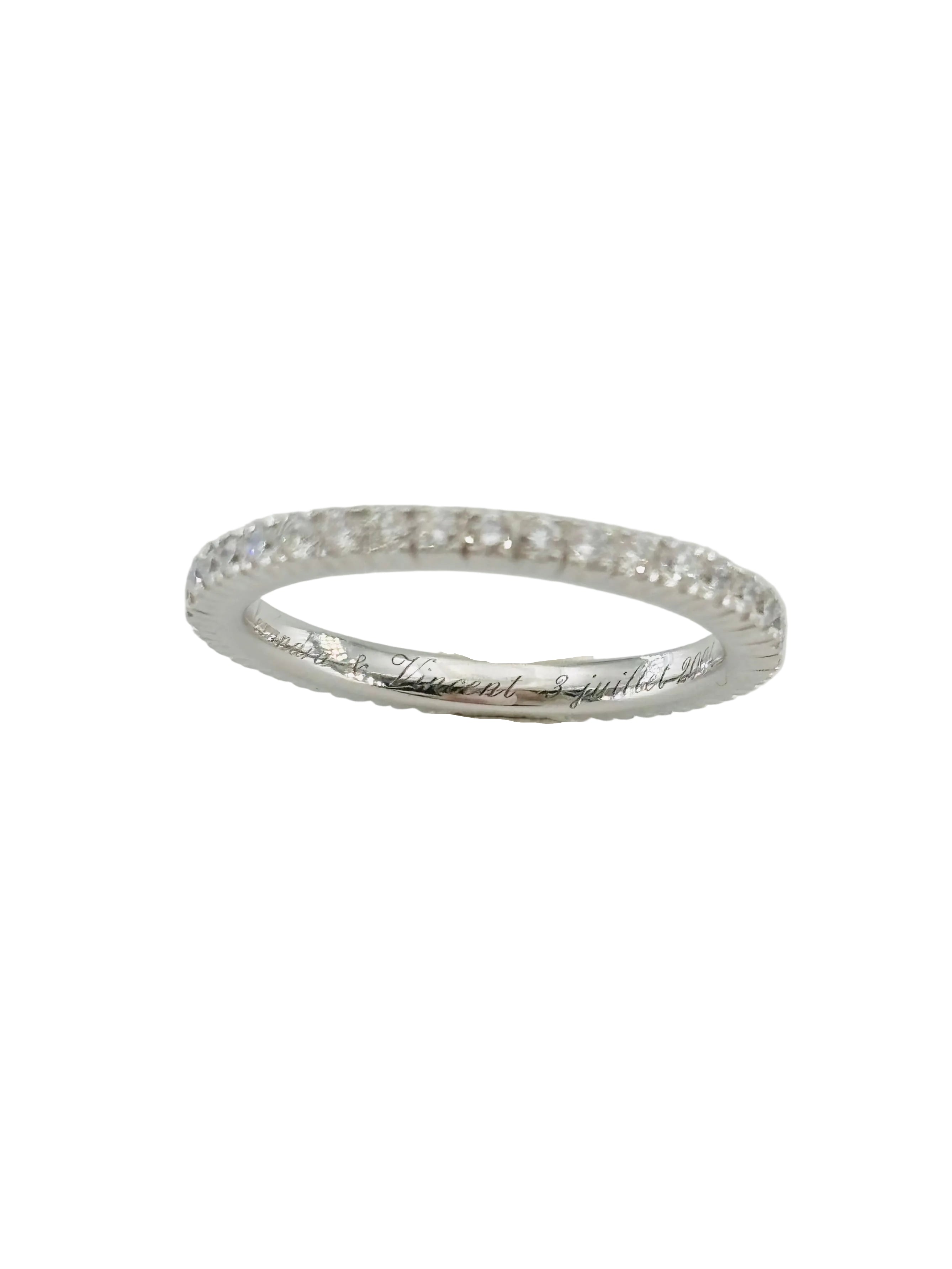 Bague Alliance en or blanc et diamants