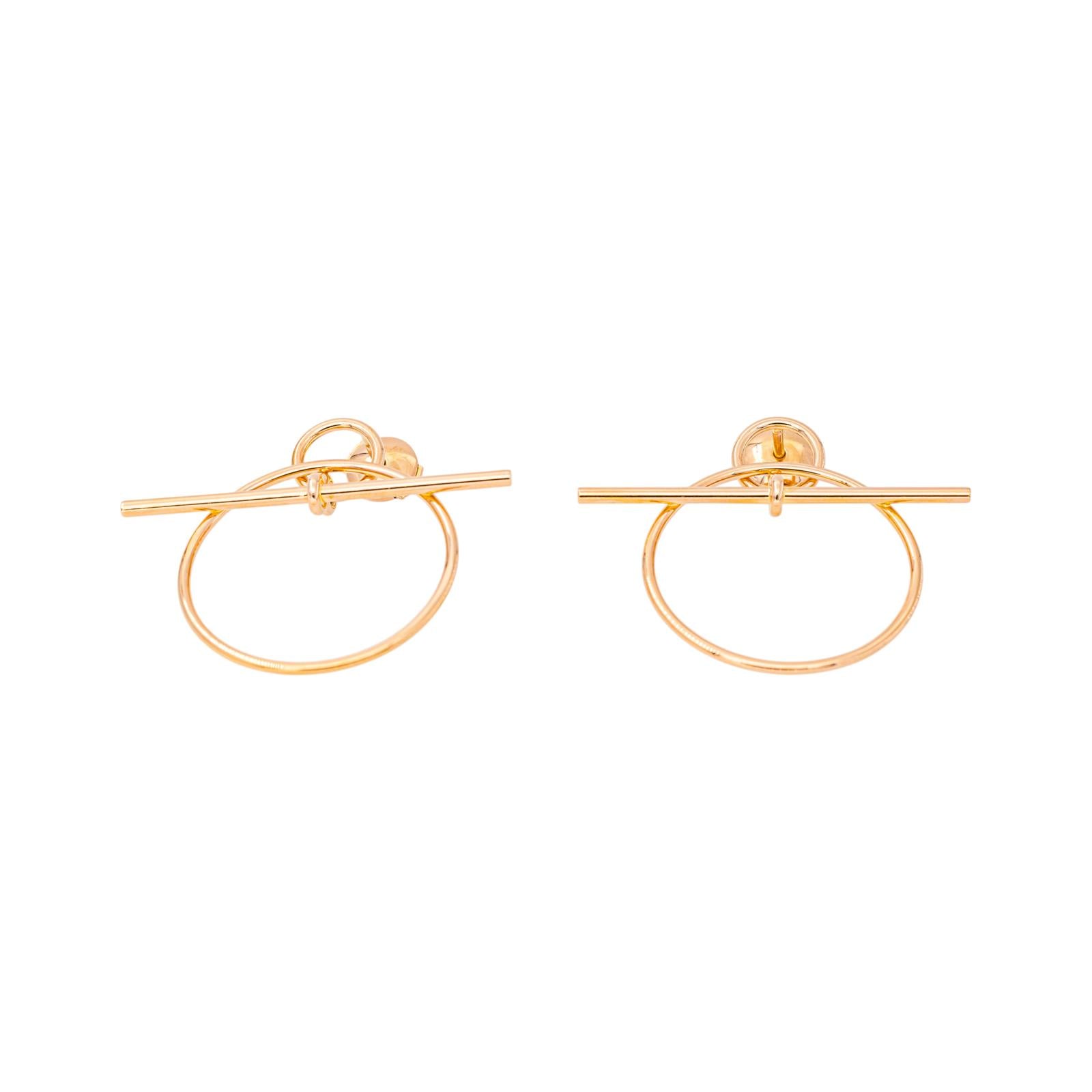 Hermès Boucles d'oreilles Loop Or rose