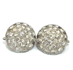Boucles d'oreilles Dormeuses en or blanc et diamants