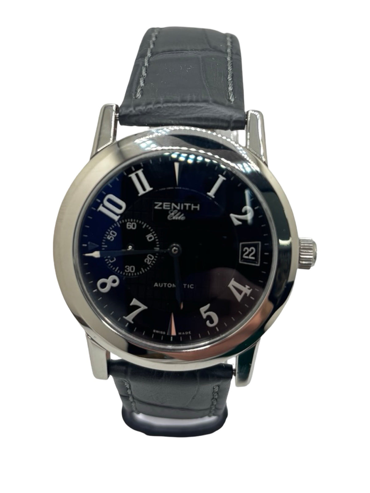 Montre ZENITH Port Royal en acier et cuir