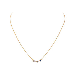 Collier Maille forçat Or jaune Saphir