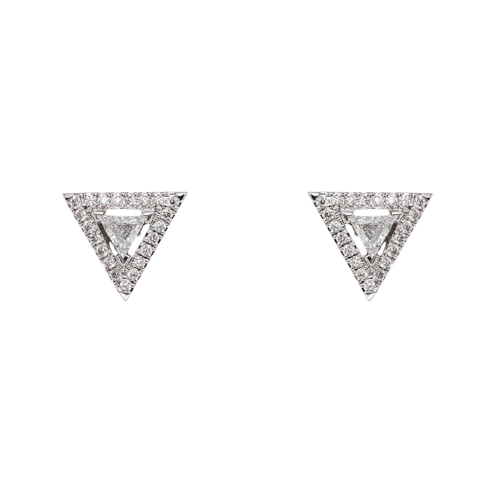 Messika Boucles d'oreilles Puces Théa Or blanc Diamant