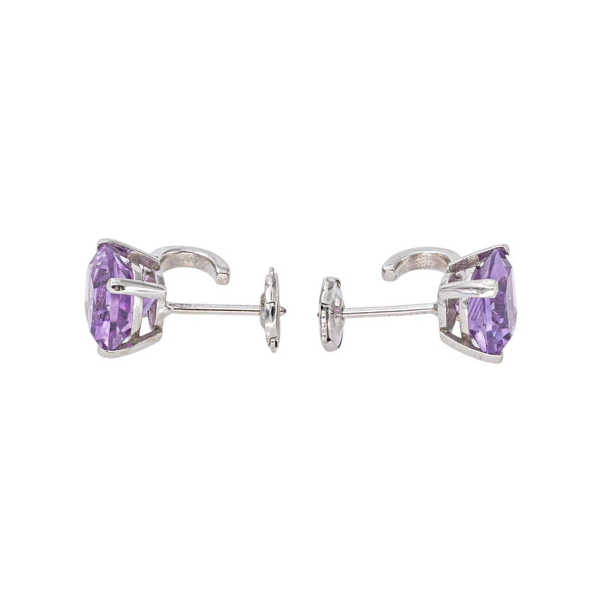 Mauboussin Boucles d'oreilles Petit visage d'amour  Or blanc Améthyste