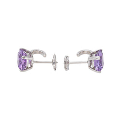 Mauboussin Boucles d'oreilles Petit visage d'amour  Or blanc Améthyste